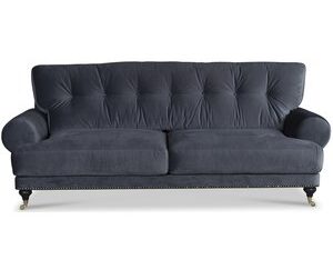 Andrew Deco 3-sits soffa - Grå sammet