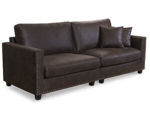 Avenue 4-sits soffa med nitar - Brun vintage