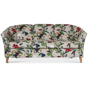 Gripsholm 3-sits soffa - Blommigt tyg