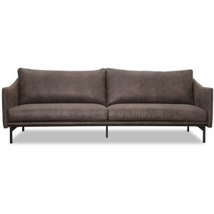 Harpan 3-sits soffa - Brunt Ecoläder