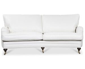 Howard London Premium 4-sits svängd soffa - Vitt PU
