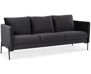 Kingsley 3-sits soffa - Antracit sammet