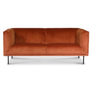 Savona 3-sits soffa - Orange velour