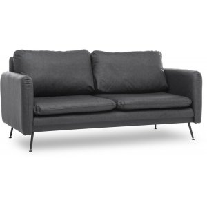 Sjötorp 2-sits soffa - Svart PU