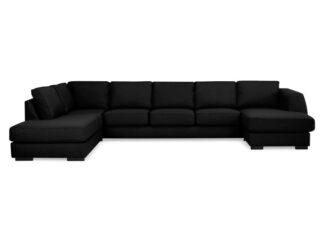 CLARKSVILLE U-soffa Large med Divan Höger Svart