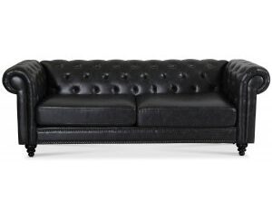 Chesterfield Royal 3-sits soffa - Svart vintage