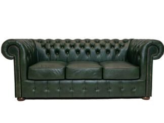 Chesterfield soffa Class läder | 3 sits | grön