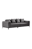 AROSA soffa 3-sits Mörkgrå