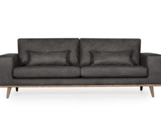 STOCKHOLM Leather 3-sits Antracit