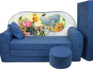 Bäddsoffa för barn - gästmadrass - soffa - 170 x 100 x 8 - bäddsoffa - marinblå - Madagaskar