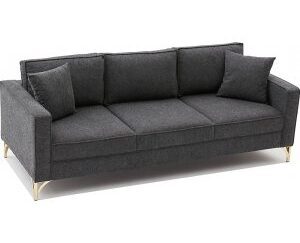 Berlin 3-sits soffa - Antracit/guld