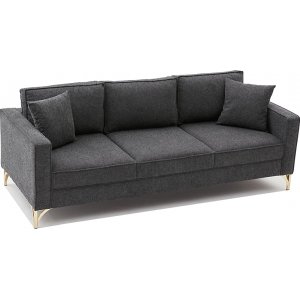 Berlin 3-sits soffa - Antracit/guld
