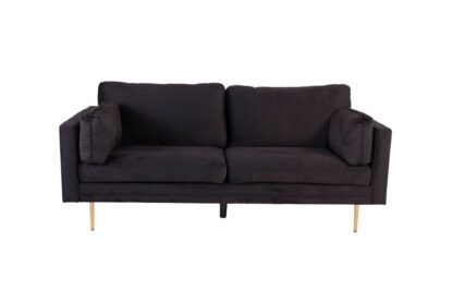 Boom soffa 3-sits velour svart.