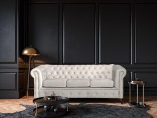 Chesterfield Oxford Soffa 3 sits Beige