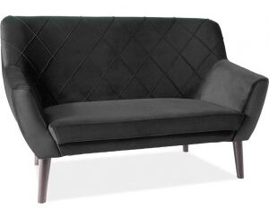Kier 2-sits soffa - Svart sammet