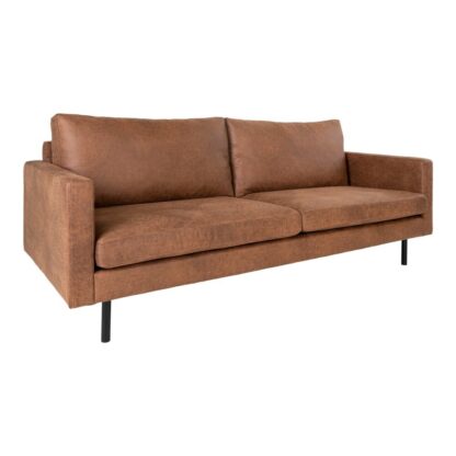 soffa 2,5-sits mörkbrun.