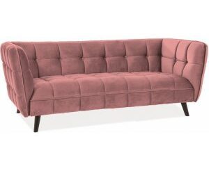 Renae 3- sits soffa - Rosa sammet