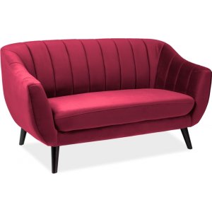 Rollo 2-sits soffa - Röd sammet