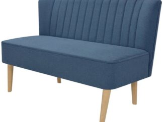 Soffa 117x55,5x77 cm tyg blå
