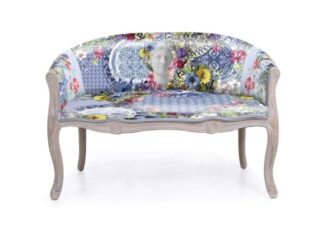 Soffa DKD Home Decor Gran Blå Polyester (107 x 61 x 70 cm)