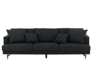 Sofia soffa 3-sits velour svart.