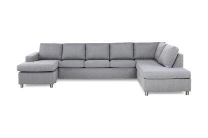 NEW YORK U-soffa XL Divan Vänster Ljusgrå