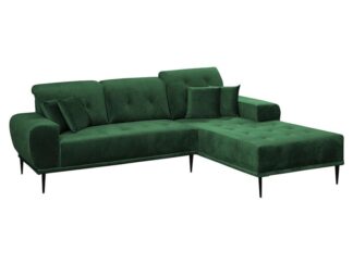 RAPAKI 3-sits Soffa med Divan Höger Sammet/Grön