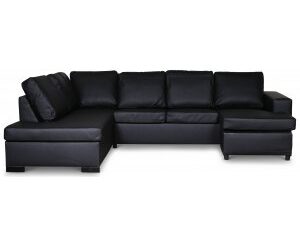 Solna U-soffa i läder A3D - Bonded leather