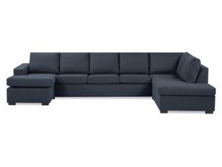 NEW YORK U-soffa XL Divan Vänster Mörkblå